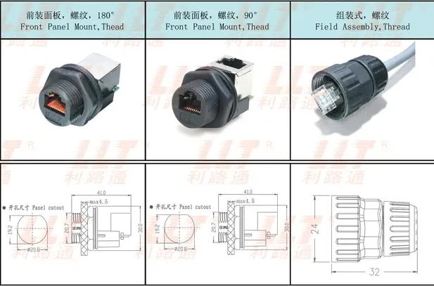 RJ45-M19组装式快卡